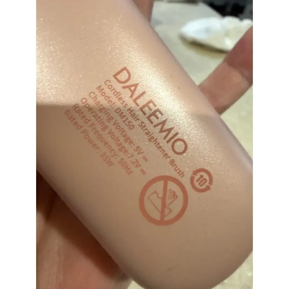 Daleemio Cordless Hair Straightener Brush Mini